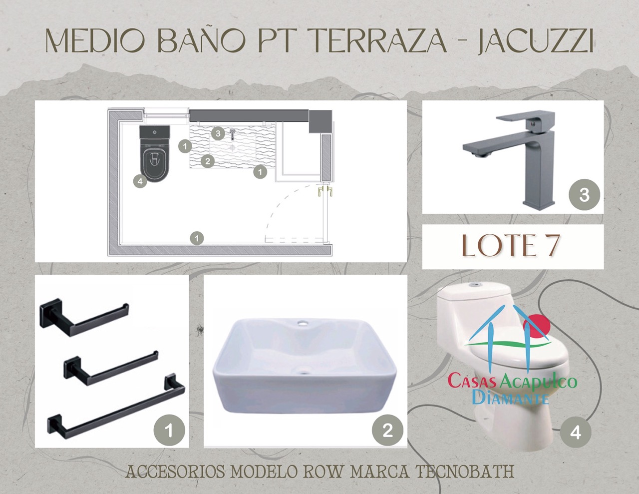 Paradiso Residences Edén 7 - Modelo accesorios baños 7